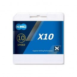 Cadena KMC 10v X10 Gris 114E